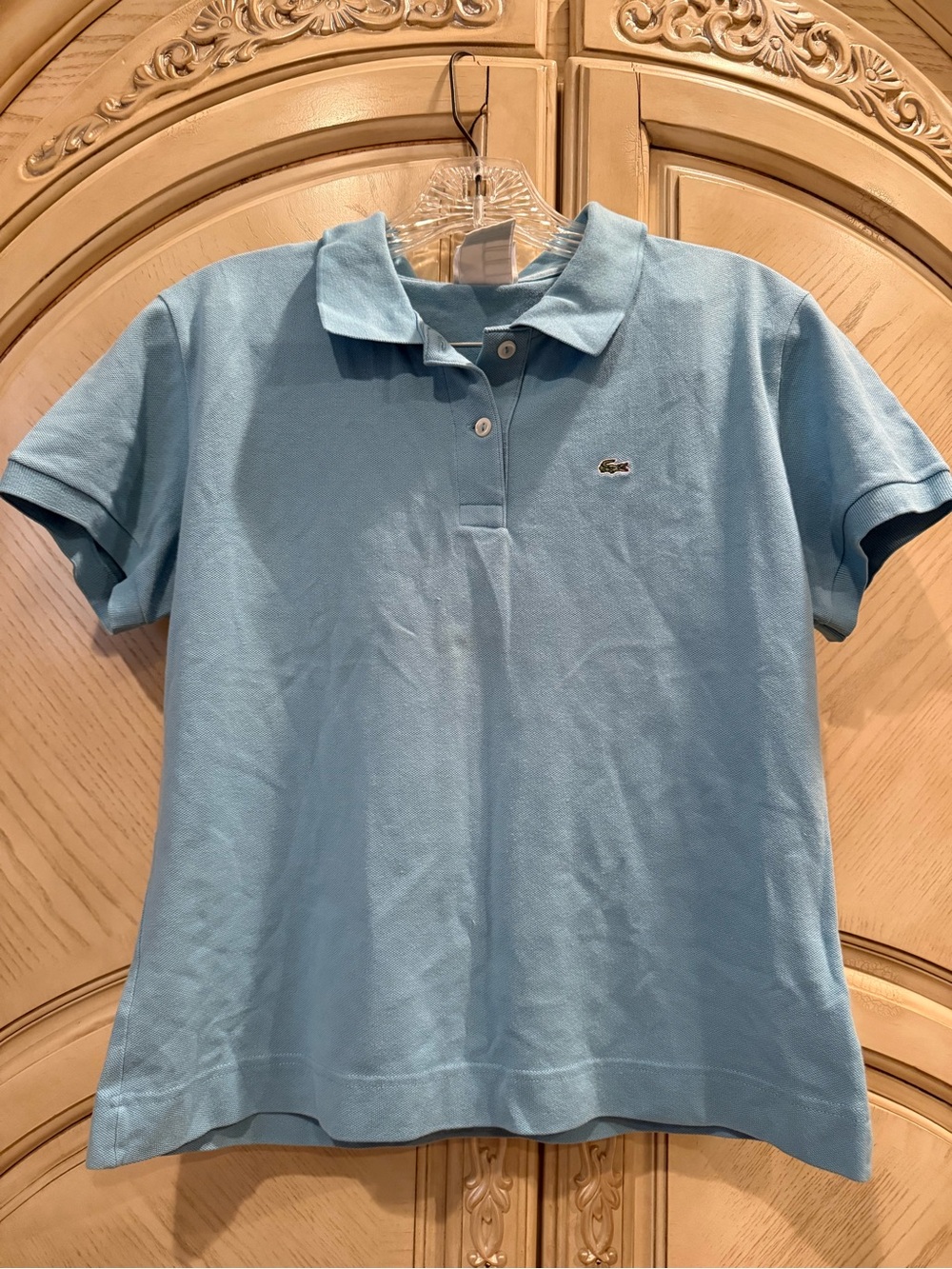 Lacoste Sky Blue Short Sleeve Polo, size 46